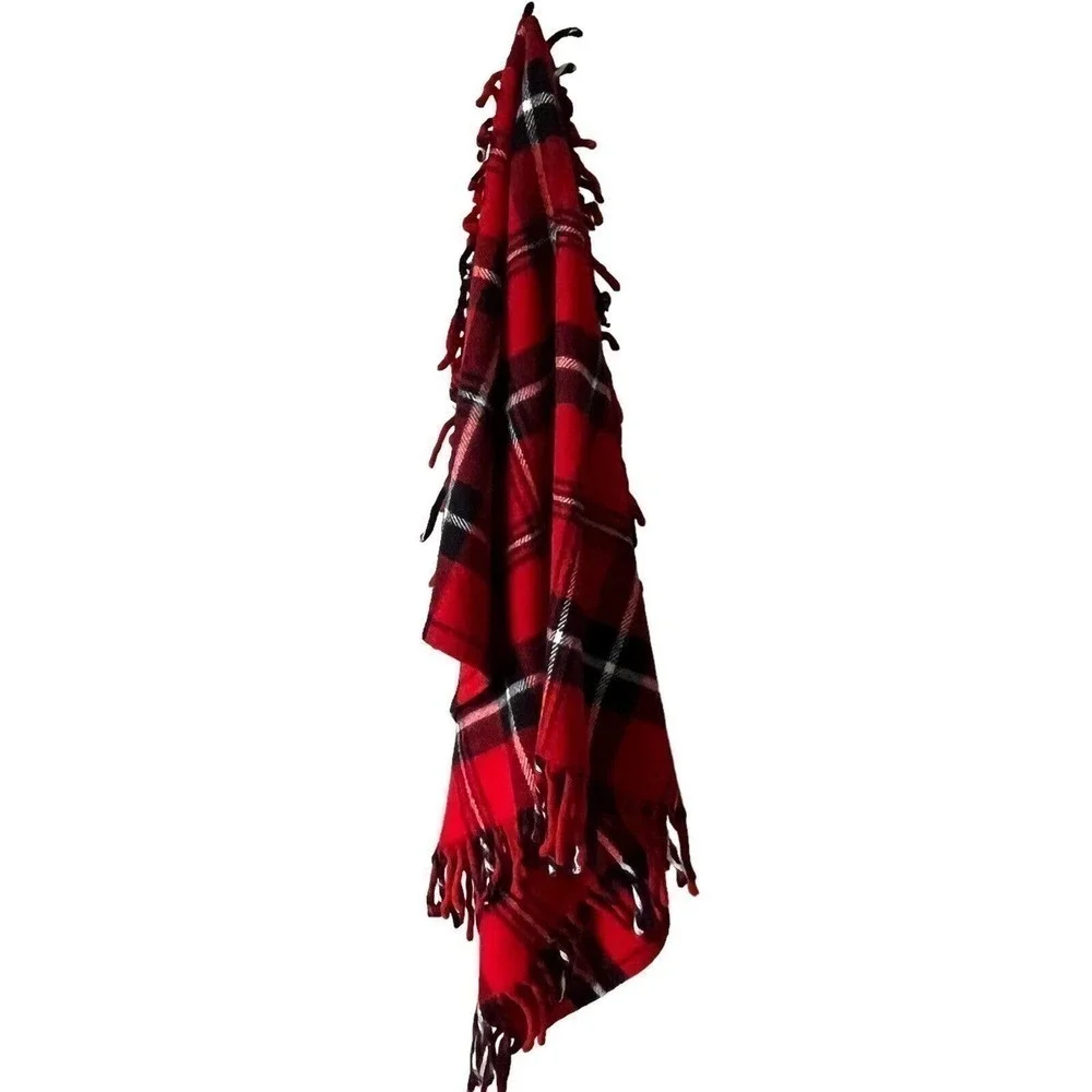 VINTAGE Faribo Tartan Plaid Stadium Blanket Throw Cozy Cabin Acrylic 42